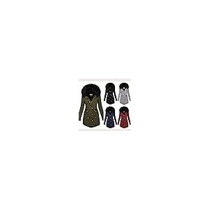 【並行輸入品】Coats for Women Plus Size Thick Jackets with Fur Hood Warm Rain_8