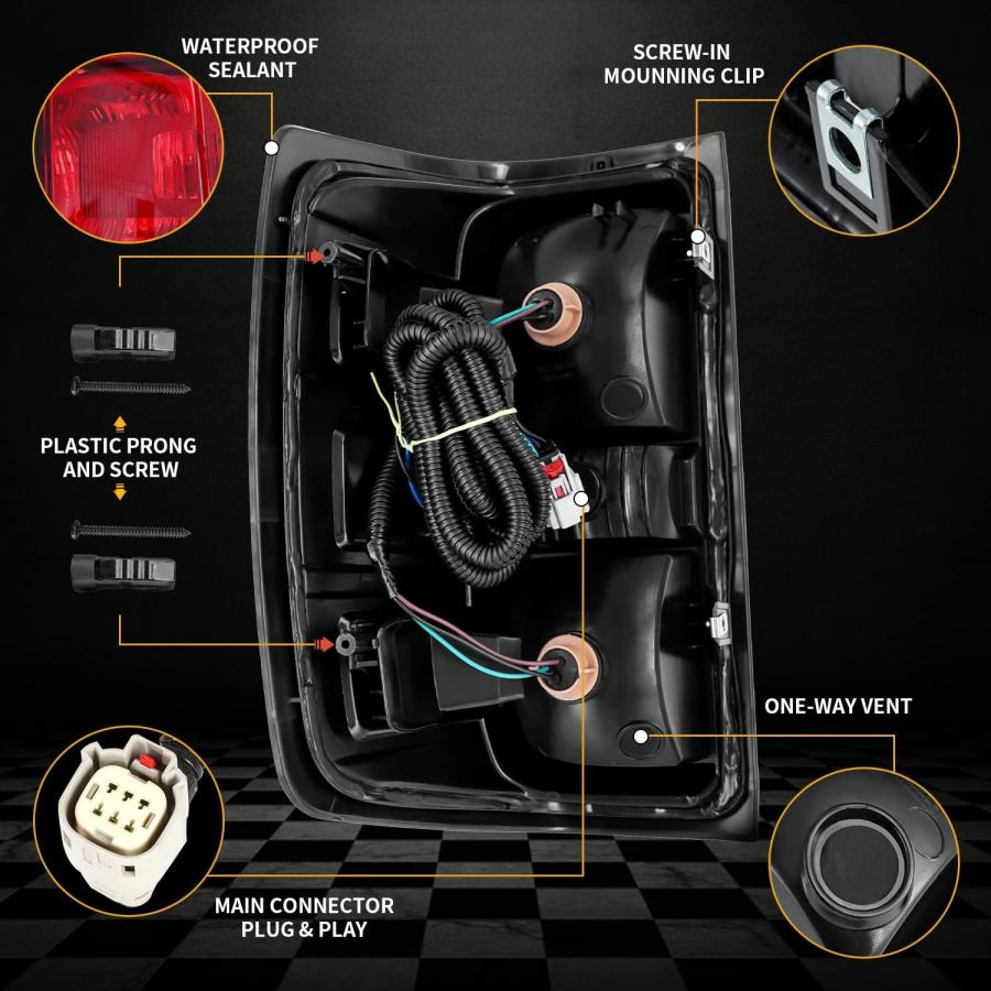 【並行輸入品】CLERYYE テールライトアセンブリ 2016 2017 2018 2019 シボレー シルバラード 1500 2500HD 3500_3