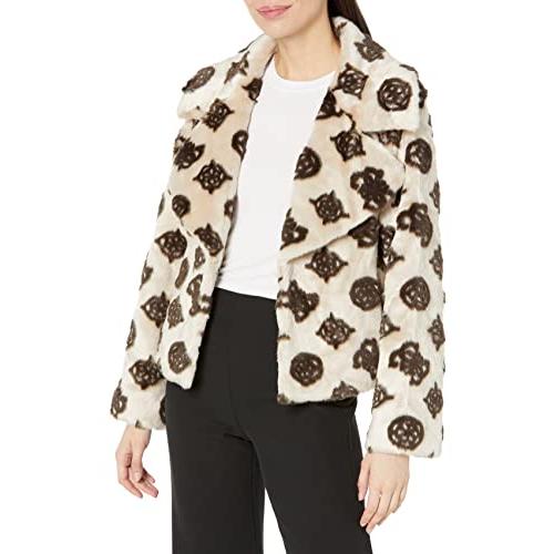 【並行輸入品】GUESS Women's Maddalena Jacket, 4G Jacquard Cemento Combo, Extraの画像