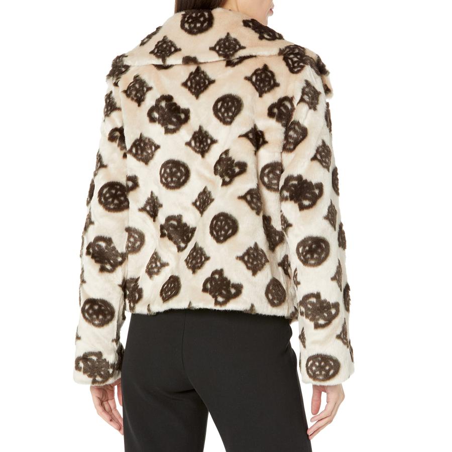 【並行輸入品】GUESS Women's Maddalena Jacket, 4G Jacquard Cemento Combo, Extraの画像