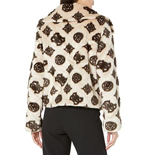 【並行輸入品】GUESS Women's Maddalena Jacket, 4G Jacquard Cemento Combo, Extraの画像