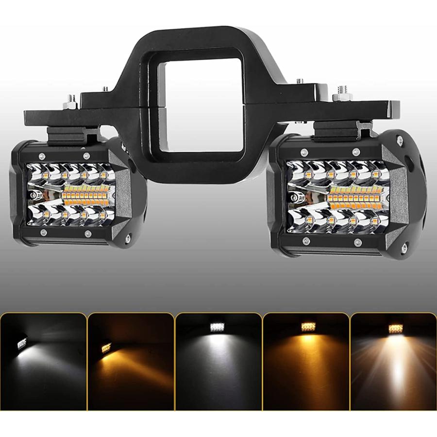 【並行輸入品】IGLDIPUO Hitch LED Lights 4 Inch Pods Work Light with 2.5 ...