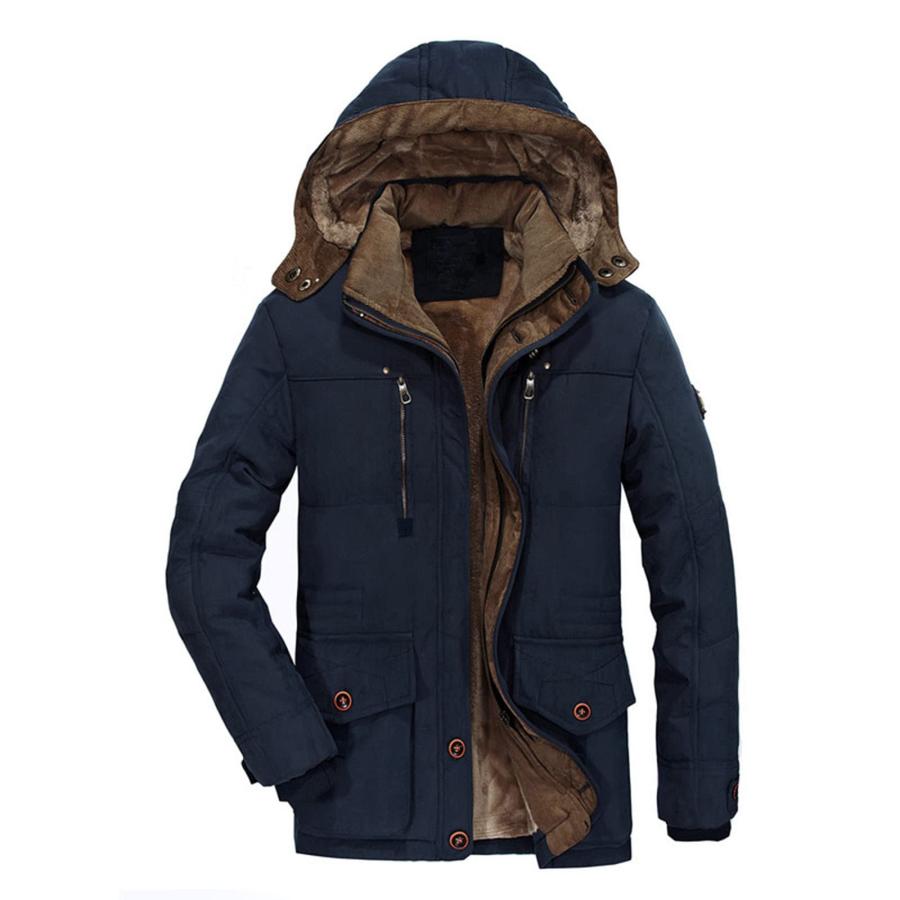 【並行輸入品】TOWMUS Men's Winter Coat Puffer Jacket Thicken Warm Fur Down Parの画像