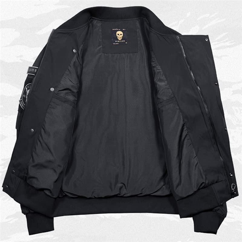 【並行輸入品】HSQIBAOER Bomber Jacket Chest Pocket Techwear For Men Punk Hip Hの画像