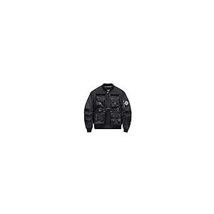 【並行輸入品】HSQIBAOER Cyberpunk Bomber Jacket Multi Pockets Cargo Zipper Blaの画像