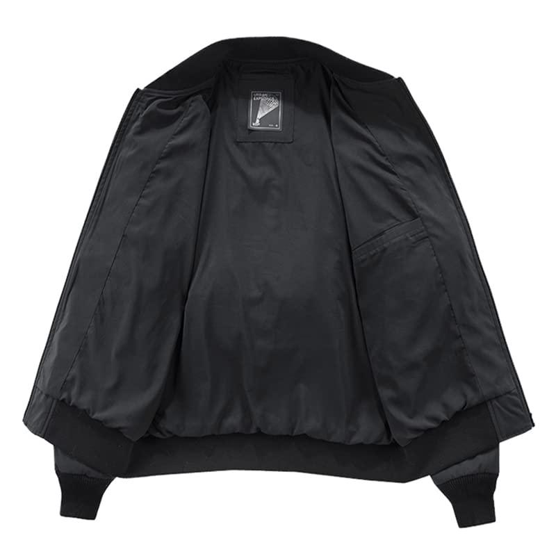 【並行輸入品】HSQIBAOER Cyberpunk Bomber Jacket Multi Pockets Cargo Zipper Blaの画像