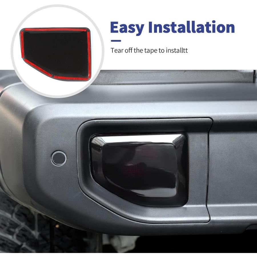 【並行輸入品】SQQP Rear Fog Light Tail Light Lamp Cover Compatible with 2018-2022の画像