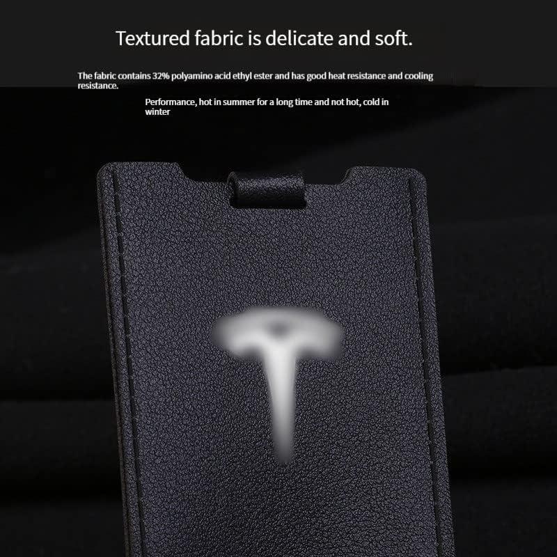 オンラインストア卸値 BRAIYV Key Card Holder for Tesla Model 3 Y Leather Key Card Cover Case Protector Compatible with Tesla Model 3 White　並行輸入品
