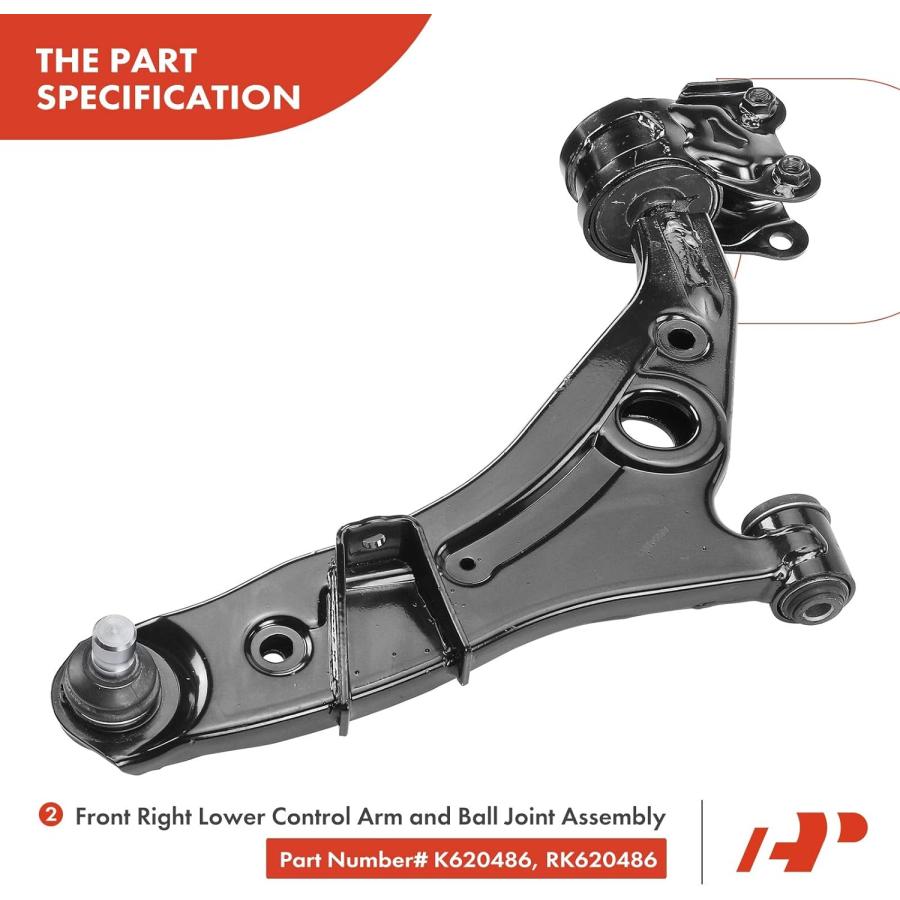 【並行輸入品】A-Premium Front Lower Suspension Kit Control Arm Ball Joint Tie Rodの画像
