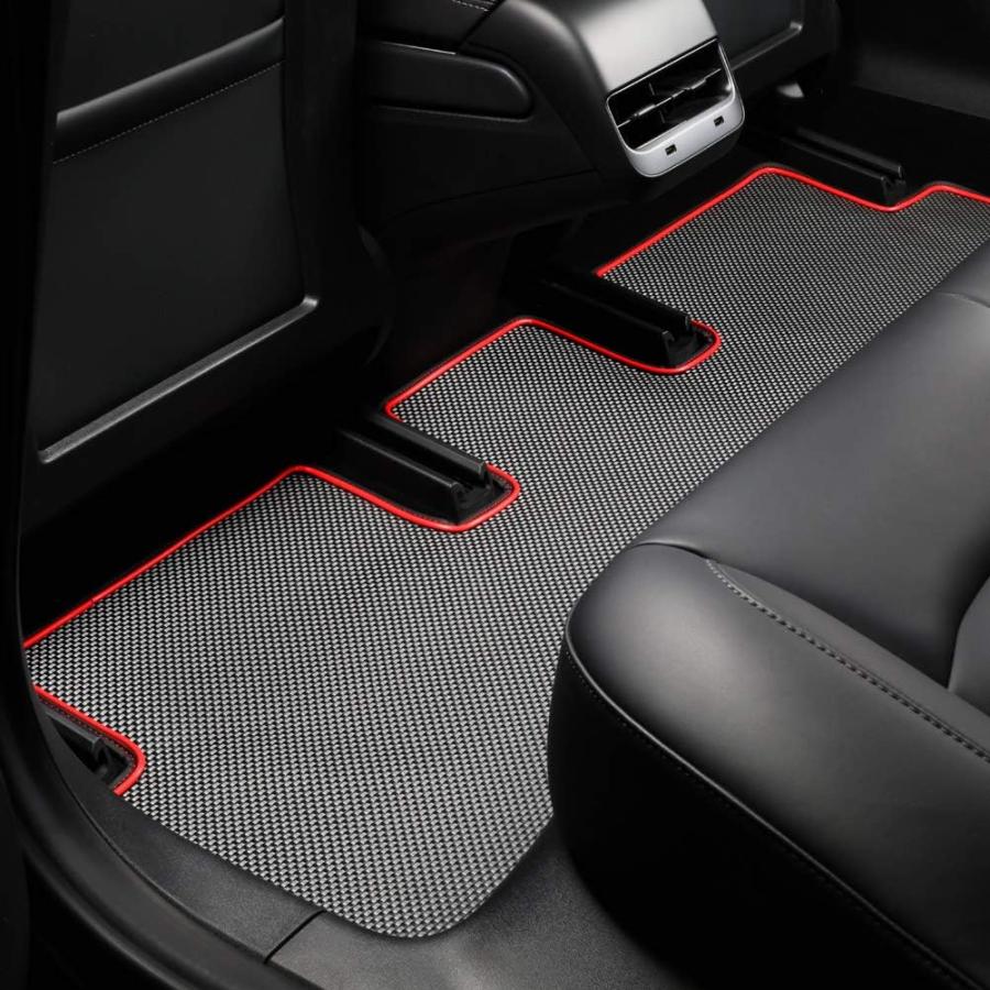 ファッションデザイナー AUTAILORS Tesla Model 3 Floor Mats 2023 Fit for Long Range-All Weather Floor Mats Waterproof Lightweight and Odorless Made in USA-6pcs in Sport