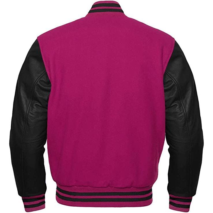 【並行輸入品】Kicky Varsity Jacket Letterman Baseball Jacket Wool body and Cowの画像