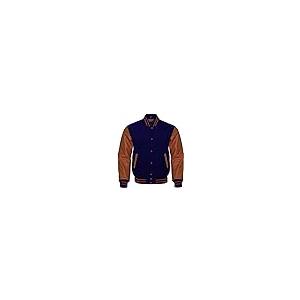 【並行輸入品】Varsity Jacket Letterman Baseball Jacket Wool body and Cowhide Lの画像