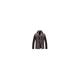 【並行輸入品】Men's Winter Warm Leather Thick Jackets Male Wool Liner Thick Waの画像
