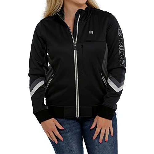 【並行輸入品】Cinch Western Jacket Womens Softshell Bomber Lined M Black MAJ98の画像