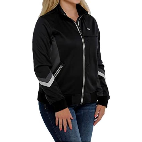【並行輸入品】Cinch Western Jacket Womens Softshell Bomber Lined M Black MAJ98の画像