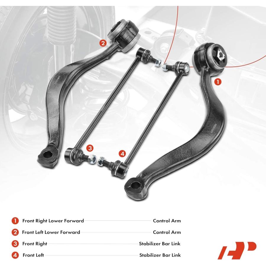 【並行輸入品】A-Premium Front Suspension Kit Control Arm Sway Bar Link Compatible_1