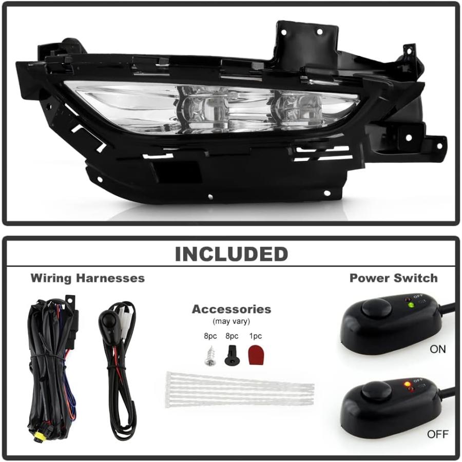 【並行輸入品】ACANII - 2015 2016 2017 Chrysler 200 OEスタイル LEDバンパーフォグライト ドライビングランプ_1