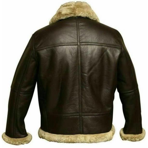 【並行輸入品】RAF Aviator B3 Shearling Sheepskin Leather Bomber Jacket For Menの画像