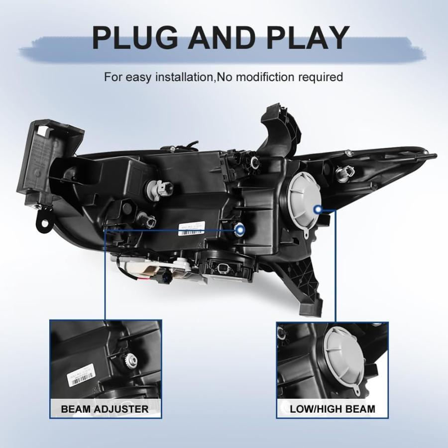 【並行輸入品】BoardRoad HID/キセノンモデルヘッドライトアセンブリ 2013 Infiniti Jx35 / 2014-2015 QX60の画像