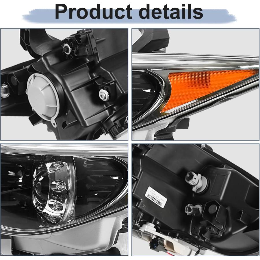 【並行輸入品】BoardRoad HID/キセノンモデルヘッドライトアセンブリ 2013 Infiniti Jx35 / 2014-2015 QX60の画像