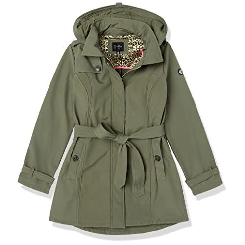 Jessica Simpson Women's Belted Softshell Anorak Jacket, Olive, M 並行輸入品｜good-face｜02