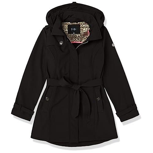 Jessica Simpson Women's Belted Softshell Anorak Jacket, Black, L 並行輸入品｜good-face｜02