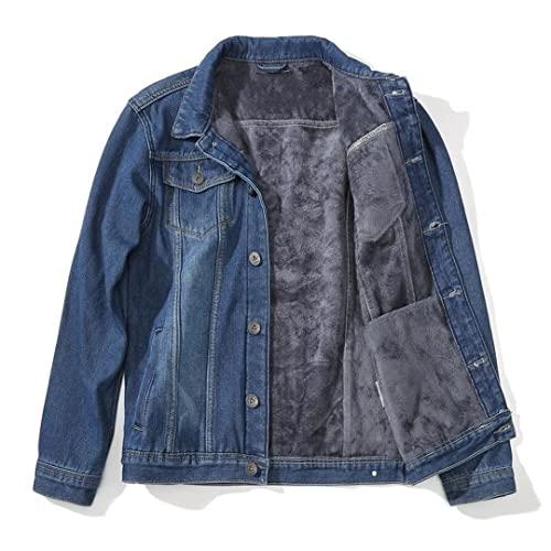 【並行輸入品】Ownwfeat Winter Men Denim Jacket And Coat Fleece Wool Liner Deniの画像