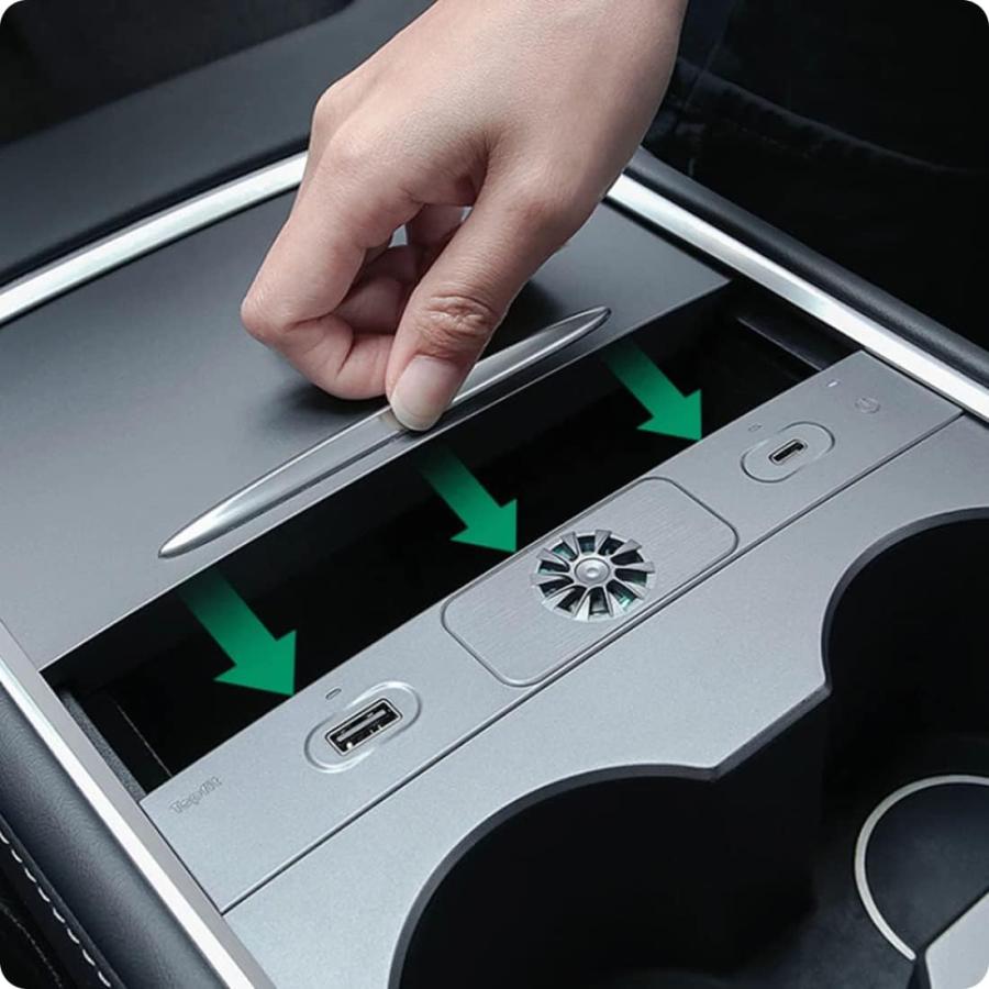 【並行輸入品】Topfit Tesla Model 3 Y 27W クイックチャージャー USBシャントハブ インテリジェントドッキングステーション