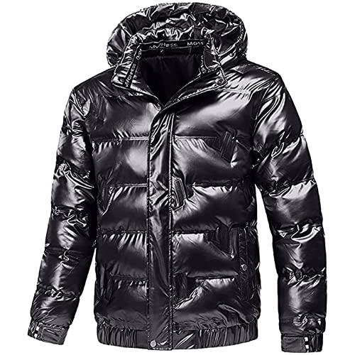 【並行輸入品】Homisy Puffer Jacket Men Winter Lightweght Reflective Shiny Hoodの画像