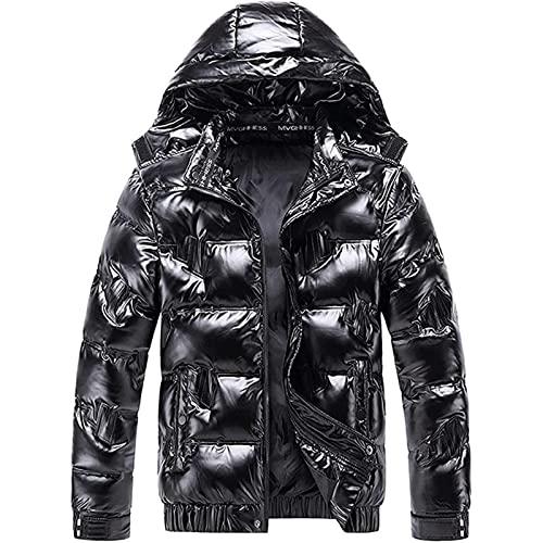 【並行輸入品】Homisy Puffer Jacket Men Winter Lightweght Reflective Shiny Hoodの画像