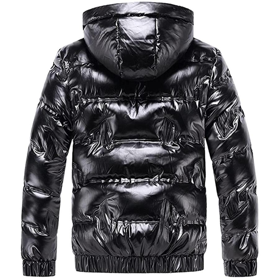 【並行輸入品】Homisy Puffer Jacket Men Winter Lightweght Reflective Shiny Hoodの画像