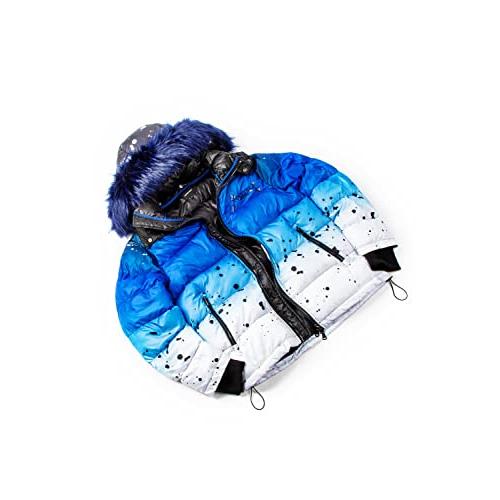 【並行輸入品】ROCKSTAR ORIGINAL Men's Royal Blue Curry Ombre Puffer Jacket | sの画像