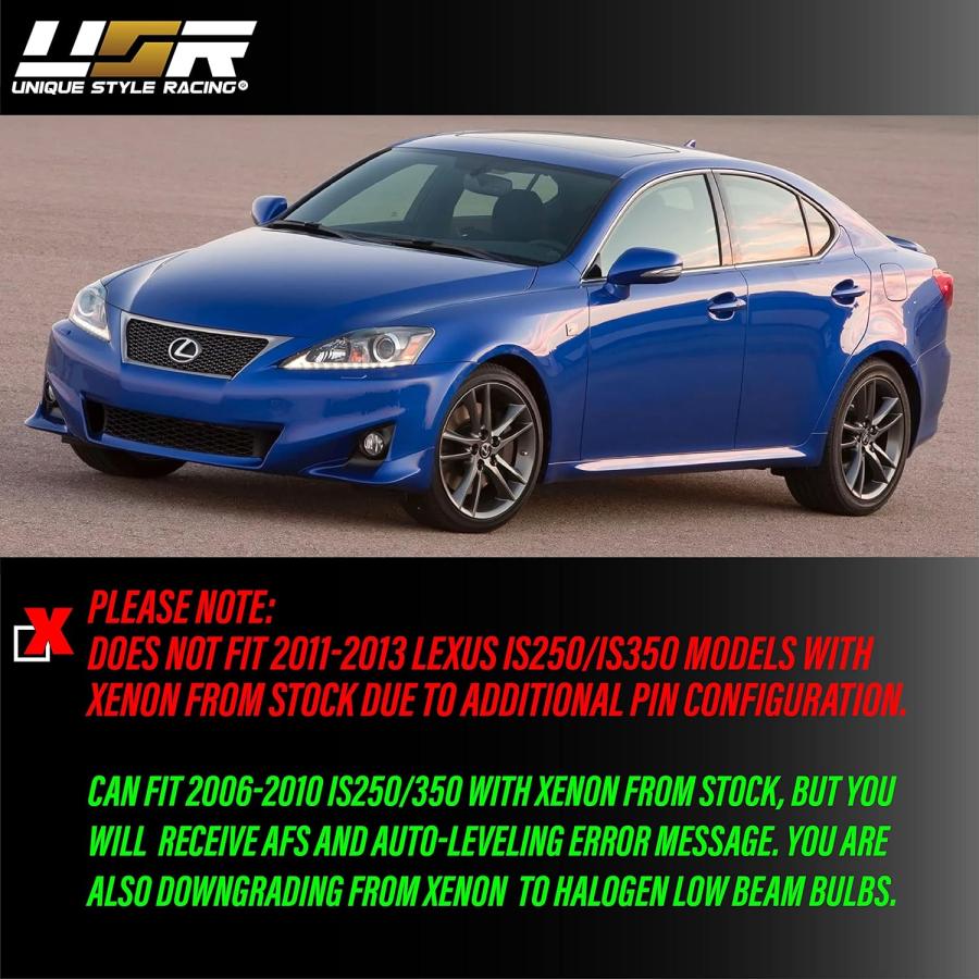 USR DEPO IS250 IS350 ホワイト LED DRL プロジェクターヘッドライト 
