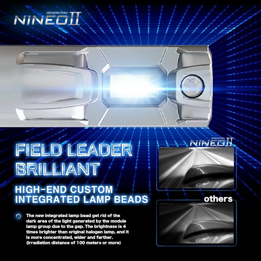 【並行輸入品】NINEO H11 LED電球 22000LM H8 H9ライト 600%高輝度 6500K クールホワイト プラグアンドプレイ 車用ラの画像