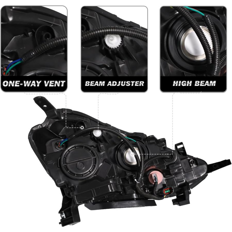 【並行輸入品】SOCKIR Halogen Headlight Assembly Compatible with 2016-2019 Nissan Sの画像