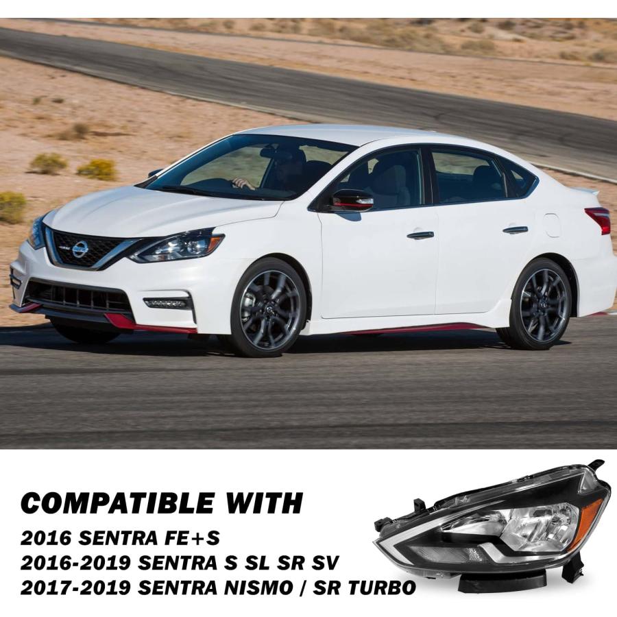 【並行輸入品】SOCKIR Halogen Headlight Assembly Compatible with 2016-2019 Nissan Sの画像