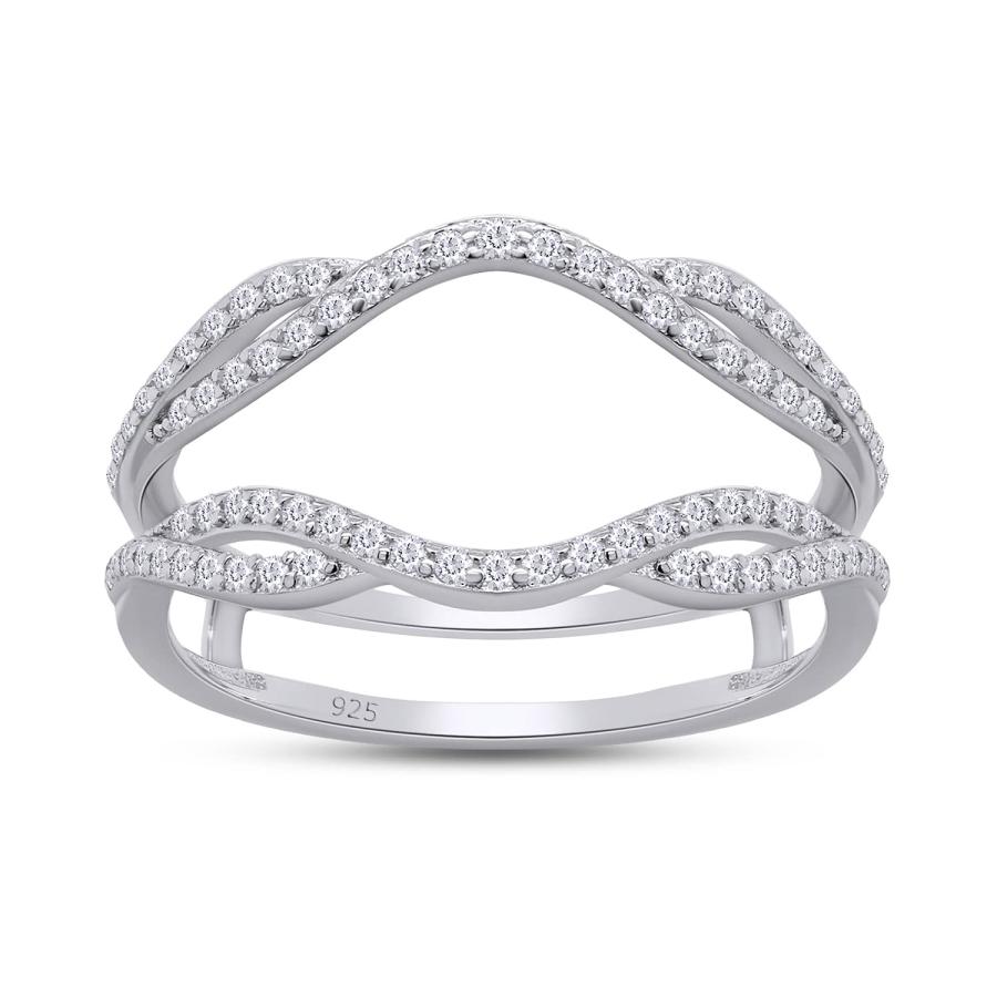 【並行輸入品】SAVEARTH DIAMONDS 2/5カラット t.w ラウンドカット 人工モアッサナイトダイヤモンド ダブルインフィニティ