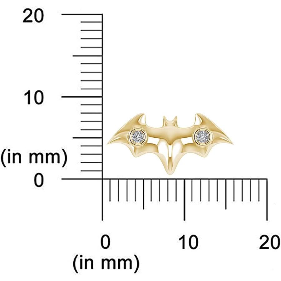 【並行輸入品】Pretty Jewels 1/20 Cttw Round Cut White Diamond Batman Bird Stud Earの画像