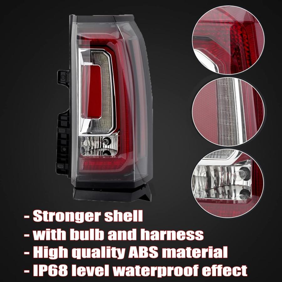 【並行輸入品】JSKAPA LEDテールライトアセンブリ 2015-2020 GMC Yukon \u0026 Yukon XL カーリアブレーキランプ 右助手の画像