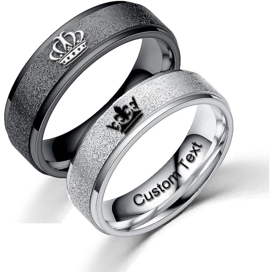 並行輸入品】4EAELove カスタマイズ王冠カップルリング Her King His