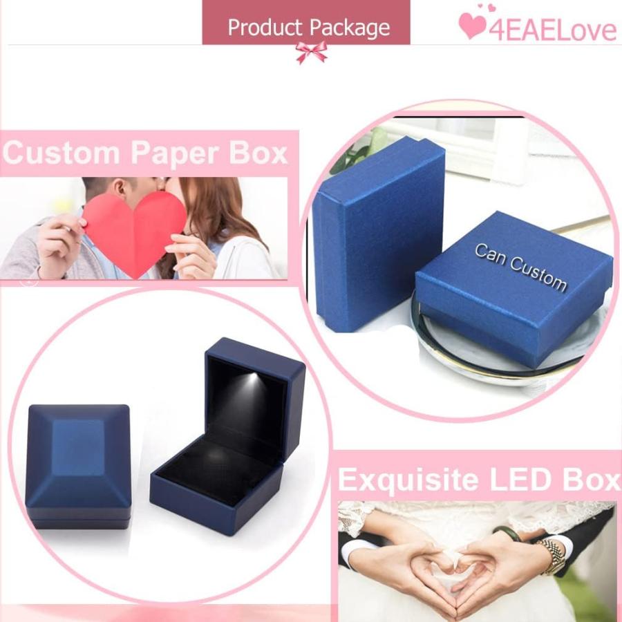 【並行輸入品】4EAELove カスタマイズ王冠カップルリング Her King His Queen プロミスリング 内側 缶刻印 バンドリング 結婚_5