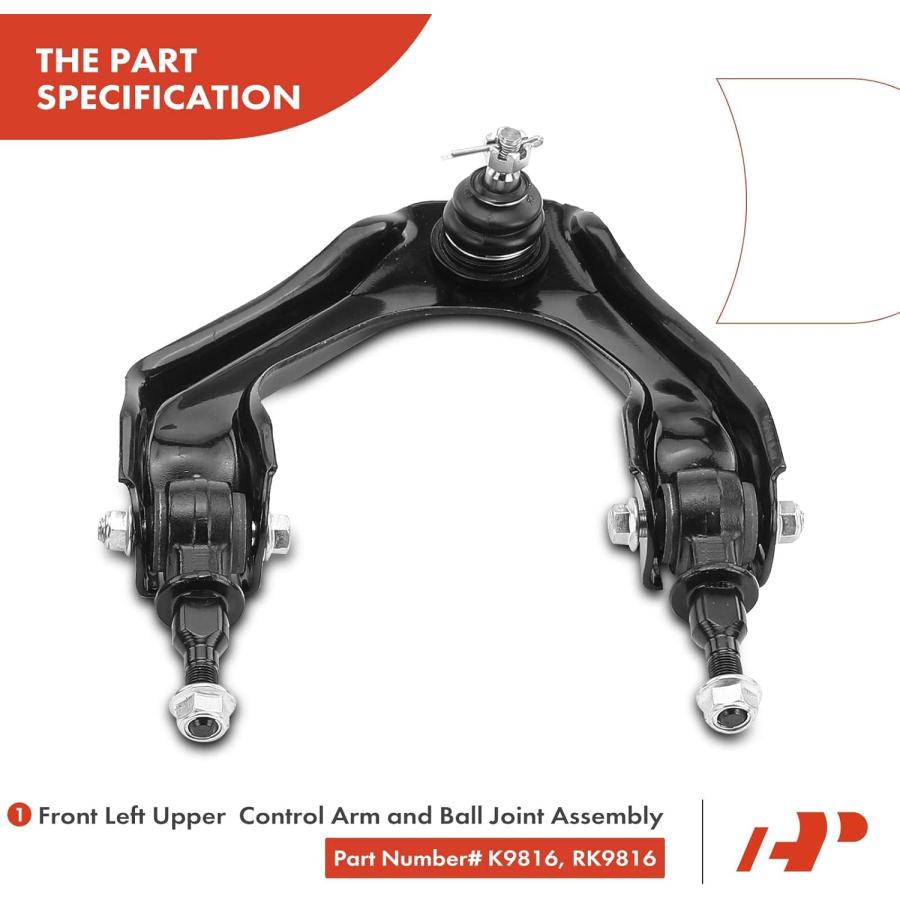 【並行輸入品】A-Premium Set of 8 Front Upper Control Arm Lower Ball Joint Inner