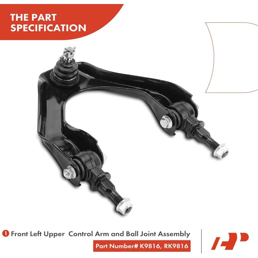 【並行輸入品】A-Premium Set of 8 Front Upper Control Arm Lower Ball Joint Inner
