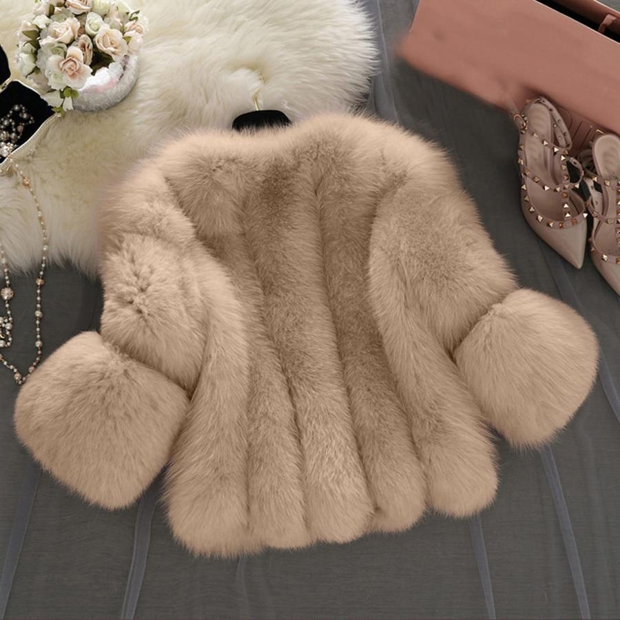 【並行輸入品】Winter Faux Fur Wedding Jacket, Luxury Winter Warm Fluffy Shortの画像