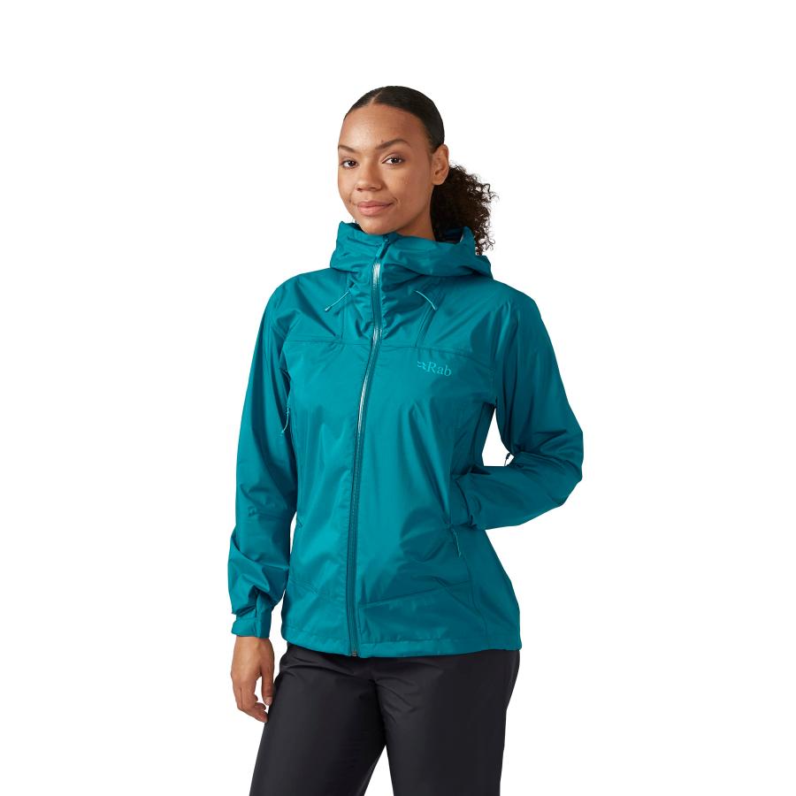 【並行輸入品】RAB Women's Downpour Plus 2.0 Waterproof Breathable Jacket for Hの画像
