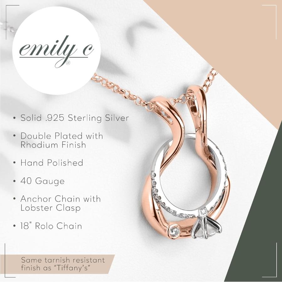 並行輸入品】Emily C オリジナル 特許取得済み s925 ローズゴールド 