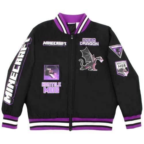 マイクラ様翌日発送ジャケット 並行輸入品】Minecraft Bomber Jacket for Boys, Boys (Black