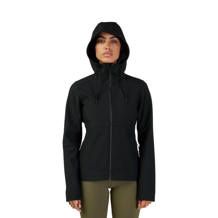 【並行輸入品】Fox Racing Women's Standard Pit Softshell Jacket, Black, Mediumの画像