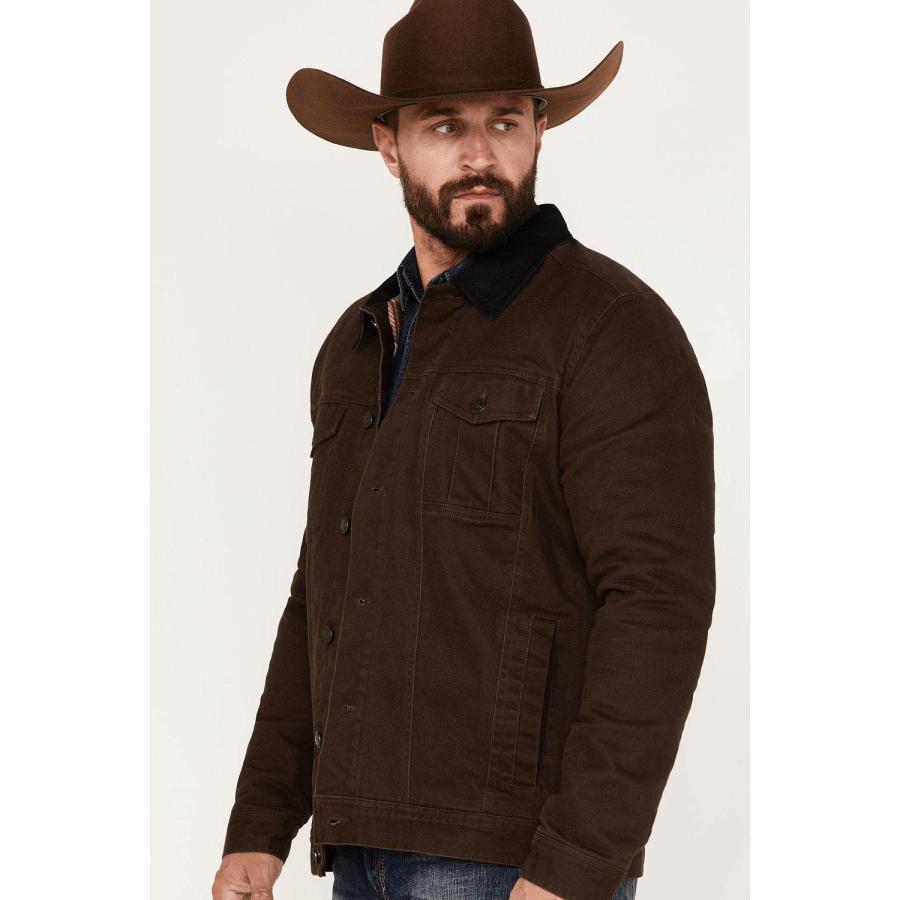 【並行輸入品】Cody James Men's Ozark Washed Rancher Jacket Brown Mediumの画像