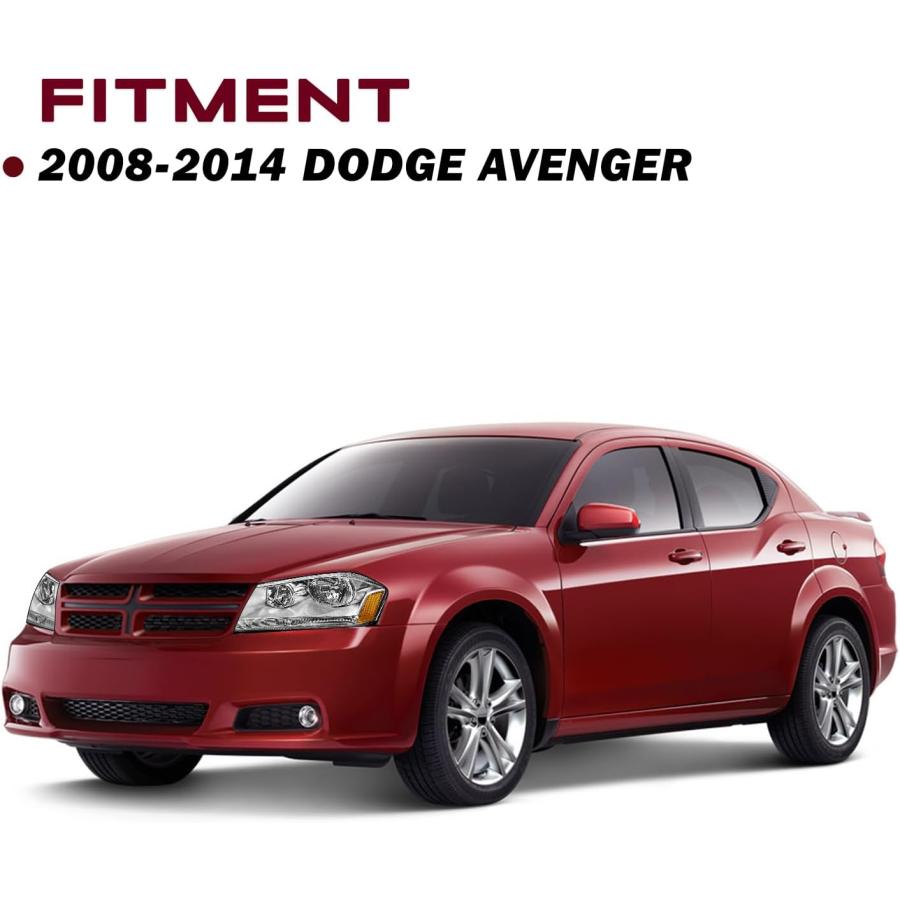 【並行輸入品】JSBOYAT ハロゲンヘッドライトアセンブリ 交換用 2008-2014 Dodge Avenger OEヘッドランプ 助手席側 運転の画像